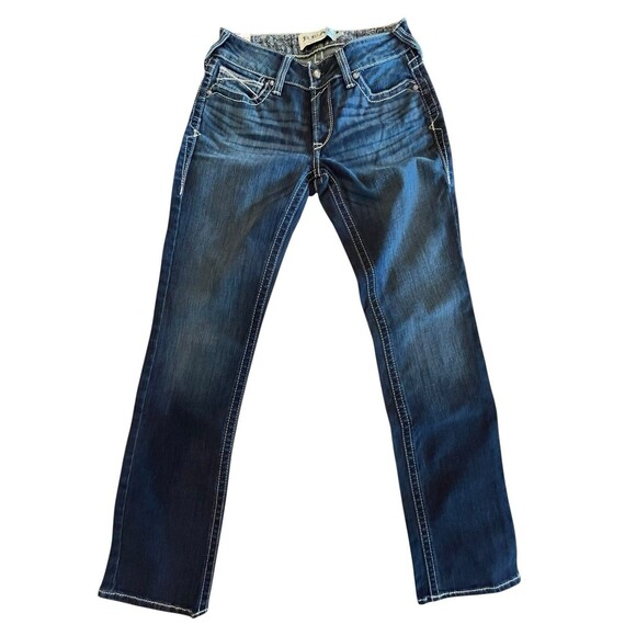 Ariat Jeans REAL Mid Rise Womens Sz 27R Stretch Icon Straight Leg 10017216 - Picture 5 of 8